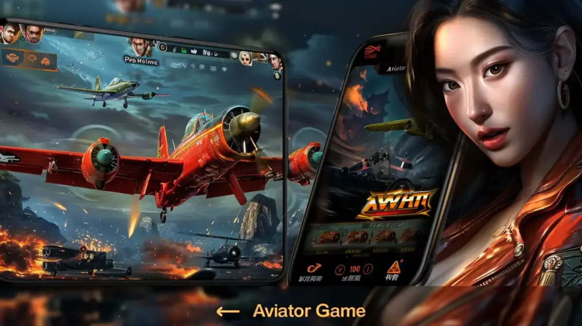 A stylish female pilot character presents the popular Aviator crash game on the Jeet Up platform, which is displayed on mobile and tablet screens with exciting airplane action.