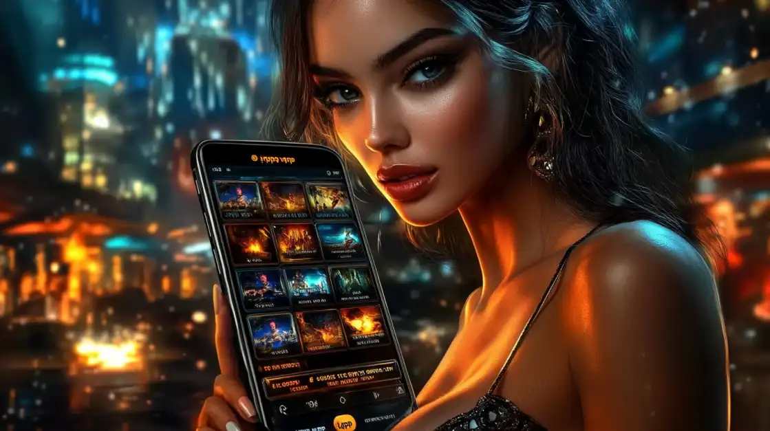 A smartphone displaying the Jeet Up mobile app game library, featuring a variety of colorful casino games including slots and live dealer options.